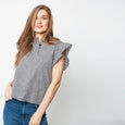 Ruffled Gingham Top