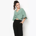 Knot So Basic Cropped Blouse