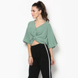 Knot So Basic Cropped Blouse