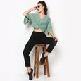 Knot So Basic Cropped Blouse