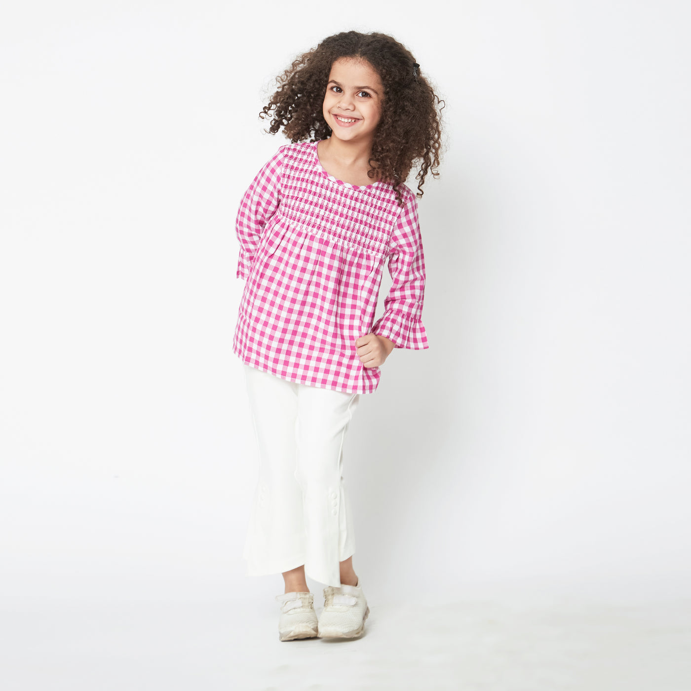 Pretty Pink Gingham Blouse