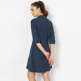 After Hours Trench Dress-  Blue checks