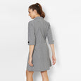 After Hours Trench Dress- Grey Gingham